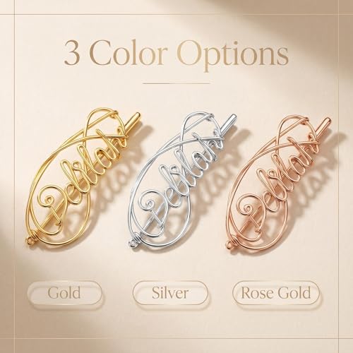Image of Custom Name Lapel Pin Personalized Script Brooch for Women Men, Customizable Name Badge Elegant Cursive Letter Pin, Minimalist Jewelry Gift for Wedding Birthday Anniversary