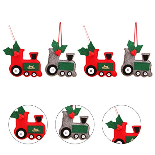 KESYOO 4 Peças de Decoração para Ãrvore de Natal Enfeites de Decoração de Parede de Caminhão Vermelh