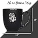 Rico Industries NCAA James Madison Dukes Main 15oz Laser Engraved Matte Black Ceramic Bistro Mug - For Hot or Cold Drinks