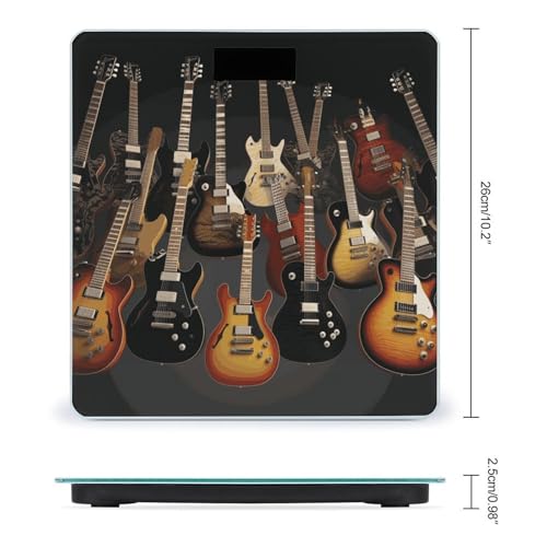 Báscula digital de vidrio templado para baño con pantalla LED miniatura 2