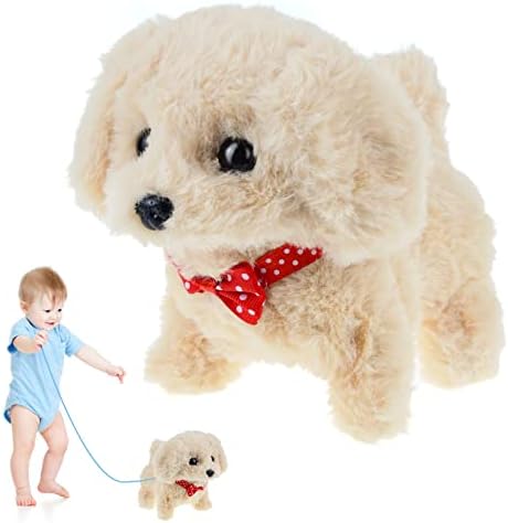 Toy Dogs for 1-6 Year Old Walking Dog Toys for Kid Toy Puppy Dog Musical Dog Toy Gifts Age 2 3 4 5 Plush Doys Toy for Boys Baby Girls Birthday Gift Present 2 3 4 5 Year Old (yellow)