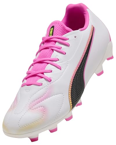Tenis de fútbol PUMA King Match JR blanco rosa botas césped artificial 35 5