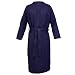 Produktbild HOMELEVEL Pique Bademantel Reisebademantel 100% Baumwolle S - 6 XL Damen und Herren Übergrößen Morgenmantel Kimono Saunamantel Reise Morgenrock Piquee Waffelpique Frauen Männer (XL, Navyblau)