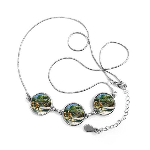 Pendentif bijoux collier seconde guerre mondiale forme ronde