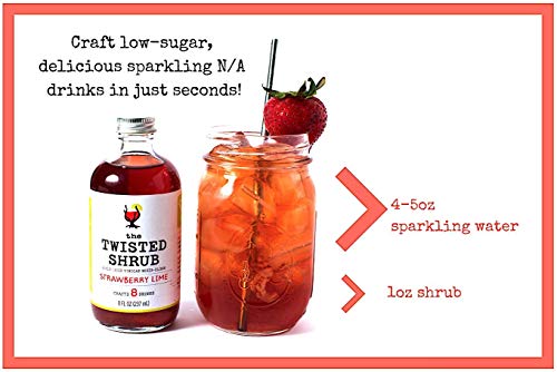 The Twisted Shrub | Strawberry Lime + Blueberry Lemon + Pineapple Habanero (Pack Of 3) | Apple Cider Vinegar Drink Mixers For Healthier Sodas & Cocktails | Aids Digestion | Prebiotics | 8Oz Bottles #TOP6