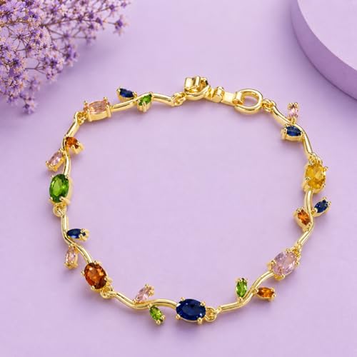 Image of SALTY Tulip Bracelet for Women Anti Tarnish | Fancy Floral Bracelet | Jewellery Gifts | Hand Band | Fashion Accessories for Girls | Minimal Jewelry Design | Gift for Rakhi | Gift for Diwali, Christmas, Marriage, Birthday