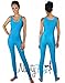 NawtyFox Adult Barbie Workout Turquoise Sleeveless Unitard Bodysuit Costume