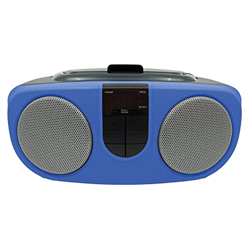 Proscan PRCD243M-BLUE 2.4-Watt-RMS Portable CD Boom Box with AM/FM Radio (Blue) by SYLVANIA - Used condition - Image 2