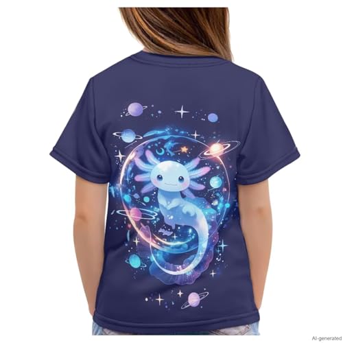 Image of WELLFLYHOM Kids Tshirts Girls Boys Short Sleeve Crewneck Tees Shirts Casual Sport Pullover Tops Size 3-16 Years