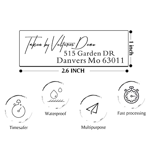 LINMAGCO Personalized Return Address Labels Clear 500 Pcs Mail Labels for Envelopes Weddings Self Adhesive Rectangle Elegant Name Stickers… - Thumbnail 2