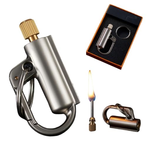 Allumettes permanentes, briquet à pétrole avec porte-clés, allumettes étanches réutilisables, peuvent être allumées à tout moment et n'importe où, briquet de camping en plein air, adapté à la survie e