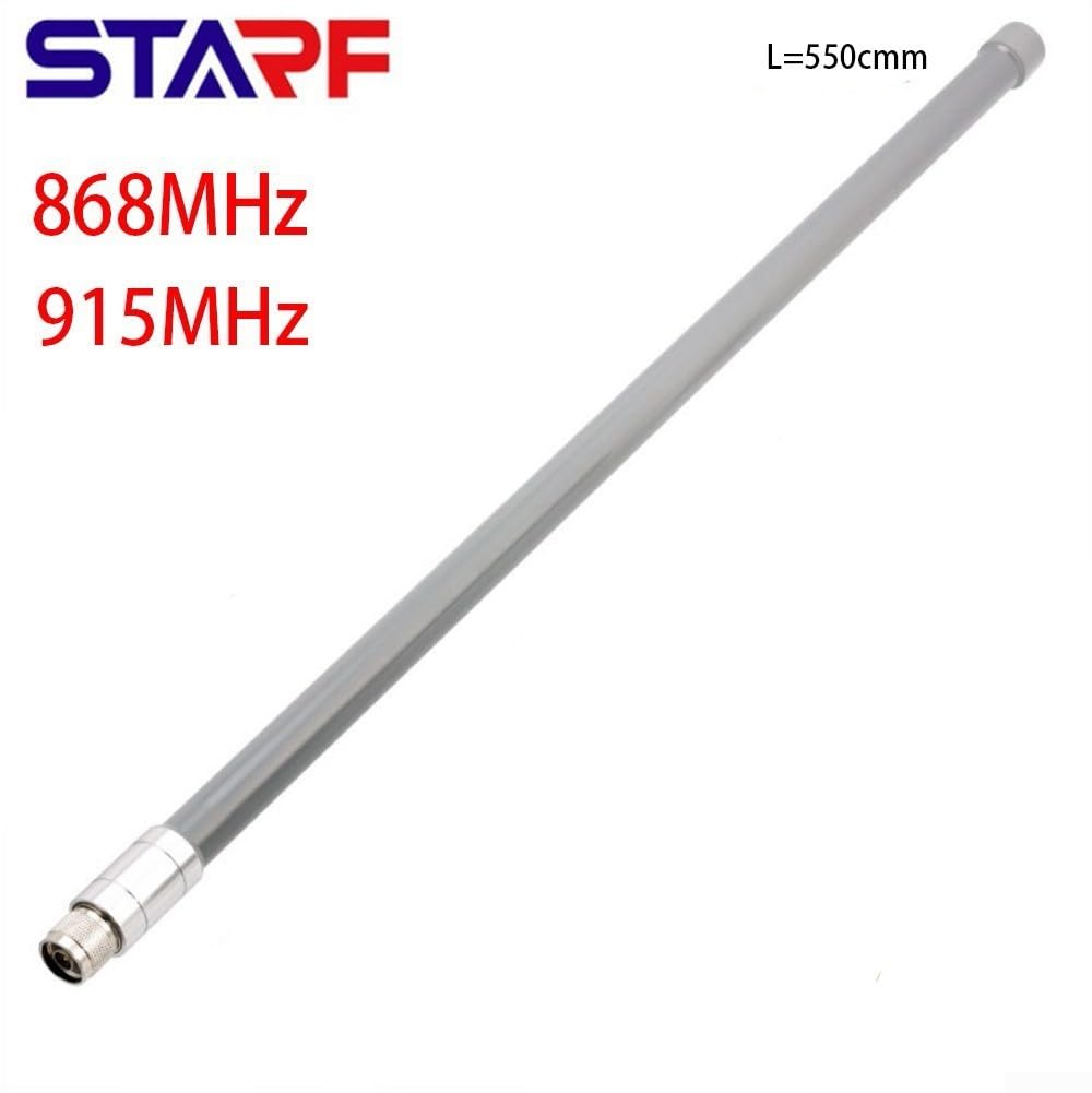 Per STARF 12dBi per antenna omni in fibra di vetro, 868 MHz 915 MHz per antenna lora con connettore N-maschio, resistente alle intemperie per uso esterno (kit antenna)