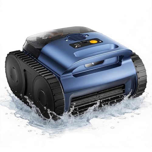 [2026 Release] Automatic Robotic Pool Vacuum for Inground & Above Ground Pools, Wall Climbing Pool Vacuum Cleaner, Cleans Floor, Walls, Waterline, Drain & Skimmer up to 2150 Sq. Ft., 190 Min