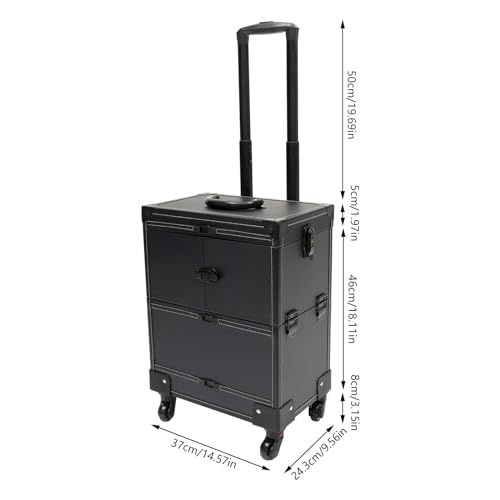 Valise à roulettes avec miroir intégrée et rangements modulables - 5
