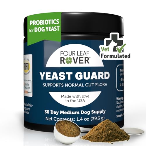 Yeast Guard for Dog Yeast - Veterinarian Formulated - Supports Healthy Skin, Ears & Paws - 100% Natural with Organic Herbs - 60 Day Medium Dog Supply
