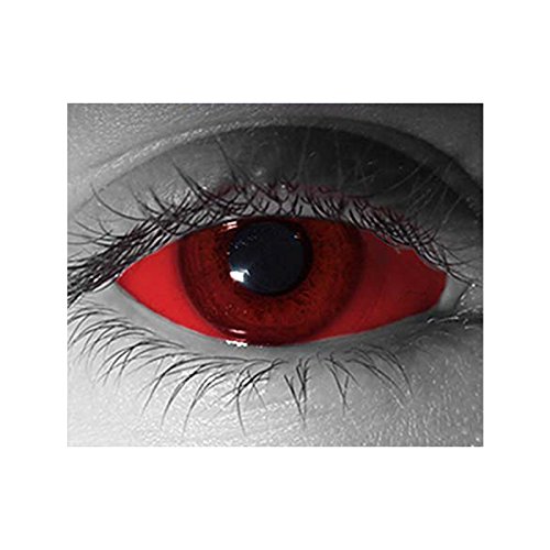 ZeusParty Lenti a Contatto Rosse per Halloween o Carnevale con contenitori - Uso 6 Mesi