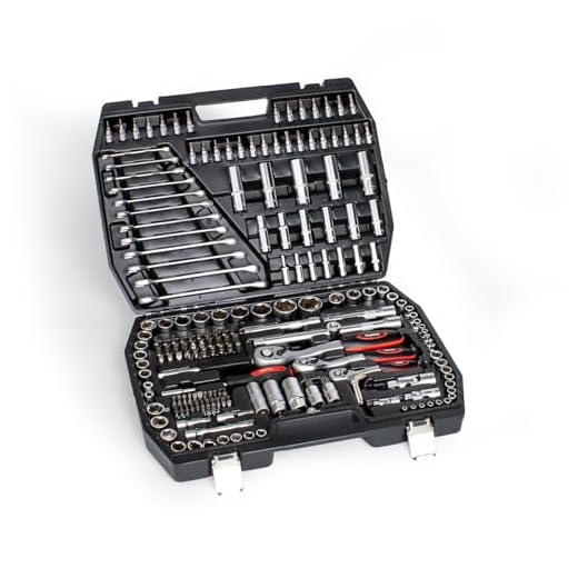 Mephisto Steckschlüssel Satz Ratschenkoffer/Umschaltknarre Premium XXL 216-teilig mit Chrom, Vanadium Werkzeug und Bitsatz inkl. Bitaufsatzadpter für Akkuschrauber