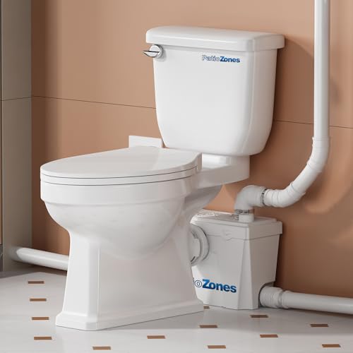 Macerating 2-Piece Upflush Toilet with Pump, Copper Motor