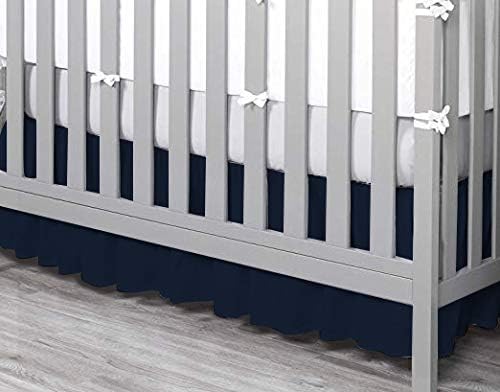 Miniatura 5 de Falda de cuna de 800 hilos, 100% algodón egipcio, cuna de guardería para niños pequeños (28 x 52 x 14 pulgadas), falda de ropa de cama para bebés