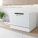 Kompakte Geschirrspülmaschine Turbionaire AVA 6 TPDSAVA6CT, 6 Maßgedecke, 6 Programme, Eco-Modus, Wasserenthärter, 360°-Spülsystem, Restart-Funktion, 55 cm, Weiß
