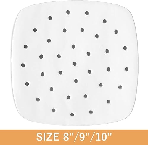 Miniatura 9 de Numola - Papel pergamino perforado para freidoras de aire, 100 piezas de papel cuadrado de bambú compatible con Philips, Cozyna, Secura, NuWave,