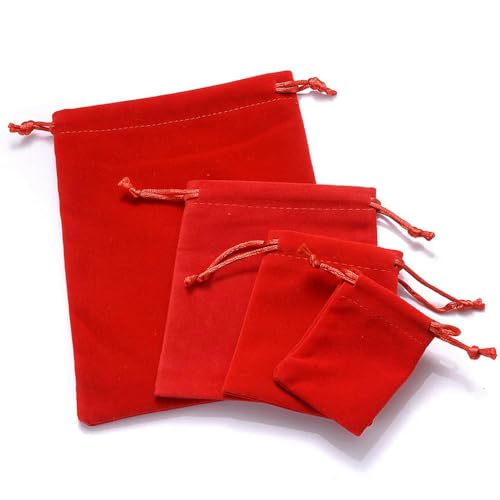 ベルベット巾着袋、 ジュエリーギフト用巾着ベルベットポーチ 50個入り(Style 12,7x9cm)