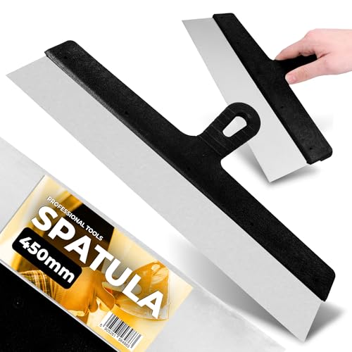 Spatule Universelle 450 mm Couteau de Peintre Lisseuse de Surface Raclette de Façade Spatule Bricolage Enduire de Maçon Plâtrier Outil de Finition Murale