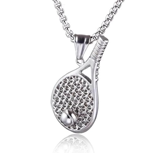 Bijou raquette de tennis en acier inoxydable durable qui ne noircit pas