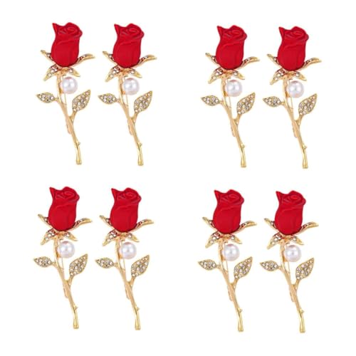 Brooch Corsages Fleur Rose en strass | Accessoires de mariage haut de gamme