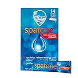 Spatone 100% Natural Iron Supplement (14 Sachets), Daily Convenient Liquid Iron Sachets, Nothing Artificial, Better Absorption than Tablets, Less Side Effects, Original Flavour