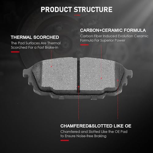 Image of cciyu D892 Ceramic Rear Brake Pad Set Fit For 2001-2003 For Mazda Protege,2002-2003 For Mazda Protege5