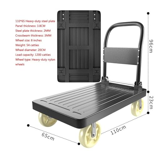 Carrito plegable multiuso con ruedas de nailon de 8 pulgadas miniatura 2