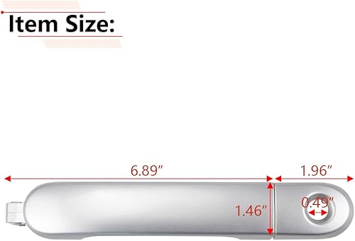 Miniatura 3 de RLB-HILON Manija de puerta exterior compatible con Nissan Versa 2007-2011 y Nissan Tiida 2007-2012 año, para 82641EL12A N1310130, manija de puerta
