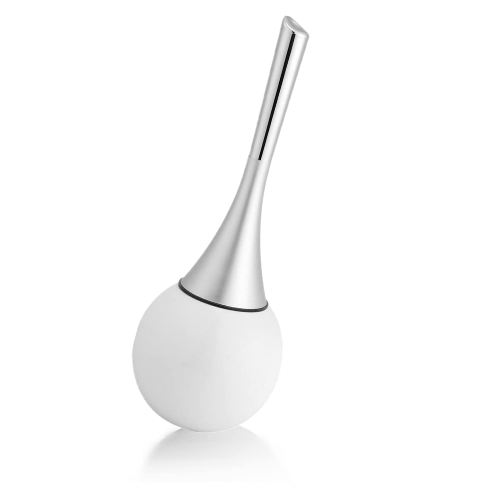 トイレブラシ トイレ洗浄ブラシ ステンレス 人間工学 スペース節約 防水 衛生的 浴室掃除 便器ブラシ インテイリア バス用品(White)