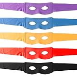 Bojueshaw 5pcs Adjustable Half Face Mask,Ninja Style Eye Mask,Fun Costume Masks for Halloween,Cosplay & Themed Parties