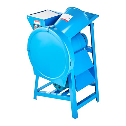 VEVOR Hay Chopper, 2200W Corn Straw Chopper with Double Feed Ports, 1719lbs/h Capacity Forage Corn Stalks Cutting Machine, 220V Multifunctional Grass Feed Pulverizer for Livestock, Farm, Ranch