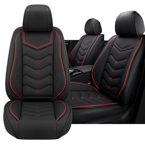 Image of Car Seat Cover for Jeep Wrangler 2000-2026, Driver's Seat Covers,Non-Slip Waterproof seat Cover,Wear-Resistant Nappa Leather car seat Covers. (Standard 2 Seats /Black)