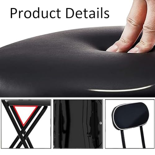 Tabouret de bar pliable avec dossier ergonomique pour assise haute - 7