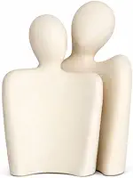Escultura decorativa Casal Moderna Minimalista - Kit com duas peças - Decoração em cerâmica.