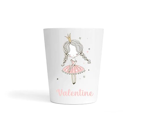 Gobelet Enfant Fille Personnalisé Petite Princesse – Gobelet Incassable 230ml Sans BPA – Prénom École ou Crèche – Rentrée Scolaire – Tasse Cadeau Féérique