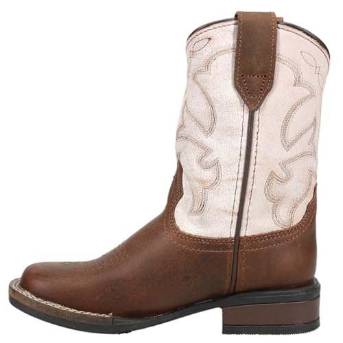 ROPER Toddler Girls Monterey Square Toe Casual Boots Mid Calf - Brown, White3