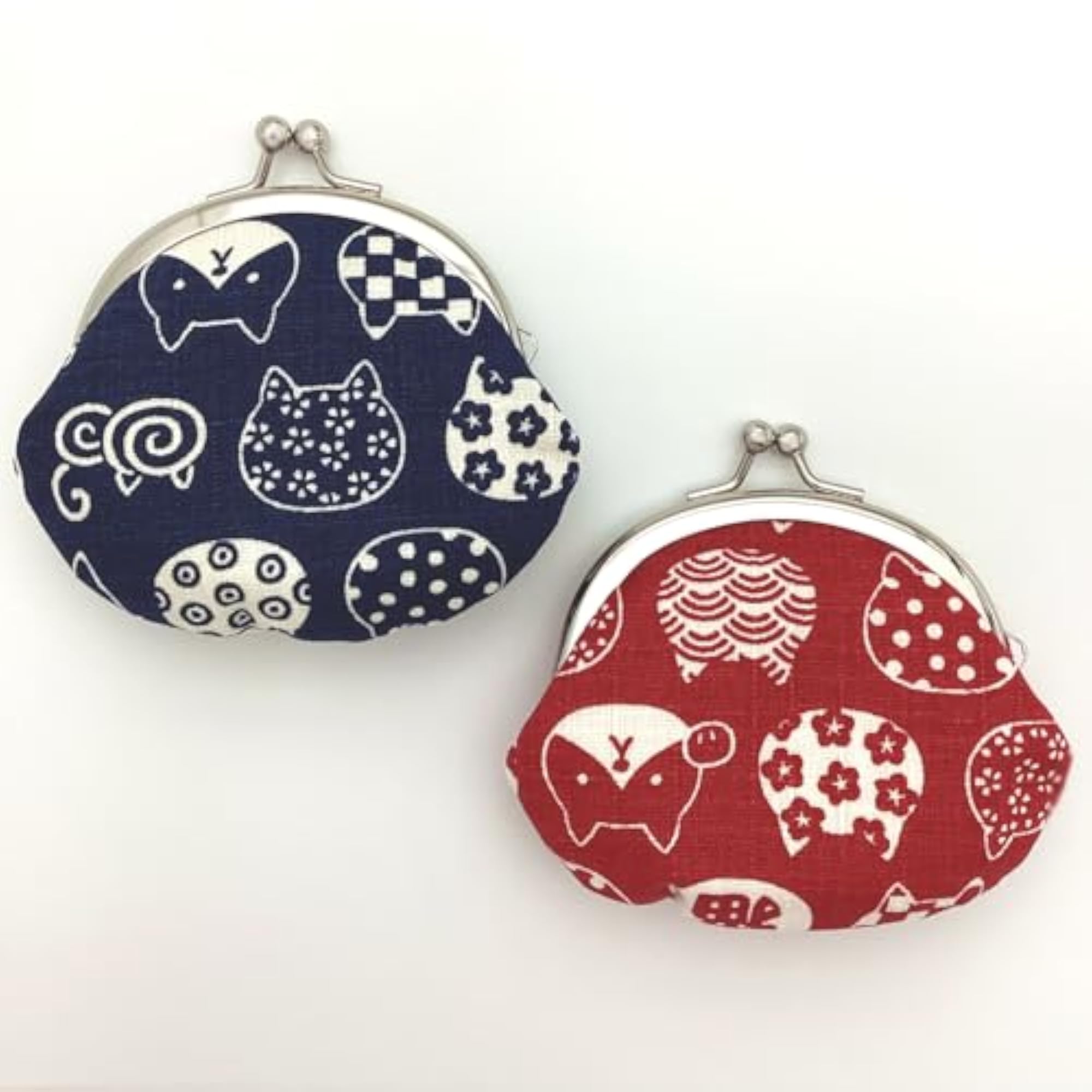 Cat Navy Blue Coin Purse, Cute Design, 2.6 Size