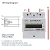 Baomain DDS238-4-R DIN Rail Single-Phase Three-Wire Kilowatt Hour kwh Meter 10A(100A),110V/220VAC,60Hz,LCD Display Energy Meter for AC Systems