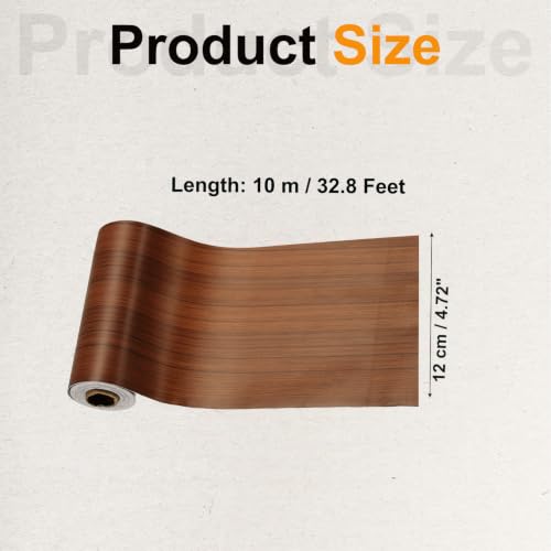 Image of PATIKIL Wood Grain Tape 4.7 inch x 32 ft, Self-Adhesive Wood Texture Repair Tape Realistic Wooden Effect Patch for Furniture Cabinets Floor Walls, Teak