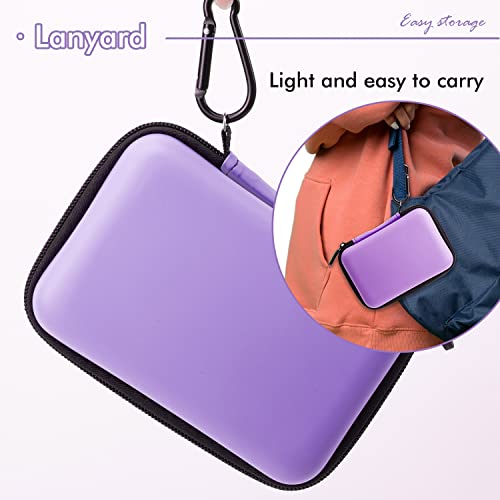 Phomemo Label Printer Case Compatible With Phomemo D30 D35 M02 M110 Label Printer, Mini Labeler Sticker Maker Storage Holder Also Fits For Tape Paper & Usb Cable (Box Only),Purple #TOP5