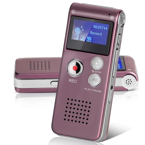 Helterfolg 8GB Dictaphone, Portable Sound Audio Recorder