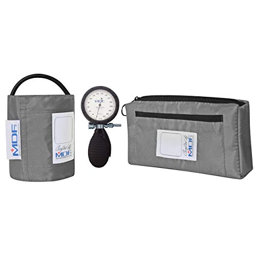 MDF® Bravata® Palm Aneroid Blutdruckmessgerät - professionelles Blutdruckmessgerät - Erwachsene & Kinder Manschette inbegriffen - Lebenslange Garantie & Free-Parts-for-Life - Grau (MDF848XPD-12) Cover
