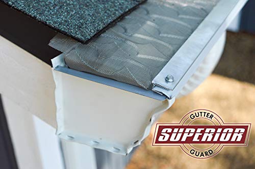 Superior Gutter Guards | New Raised Stainless-Steel Screen Technology Gutter Cover, Diy Constructed. Fits Any Traditional 5-Inch Gutter - 48Ft Kit #TOP7