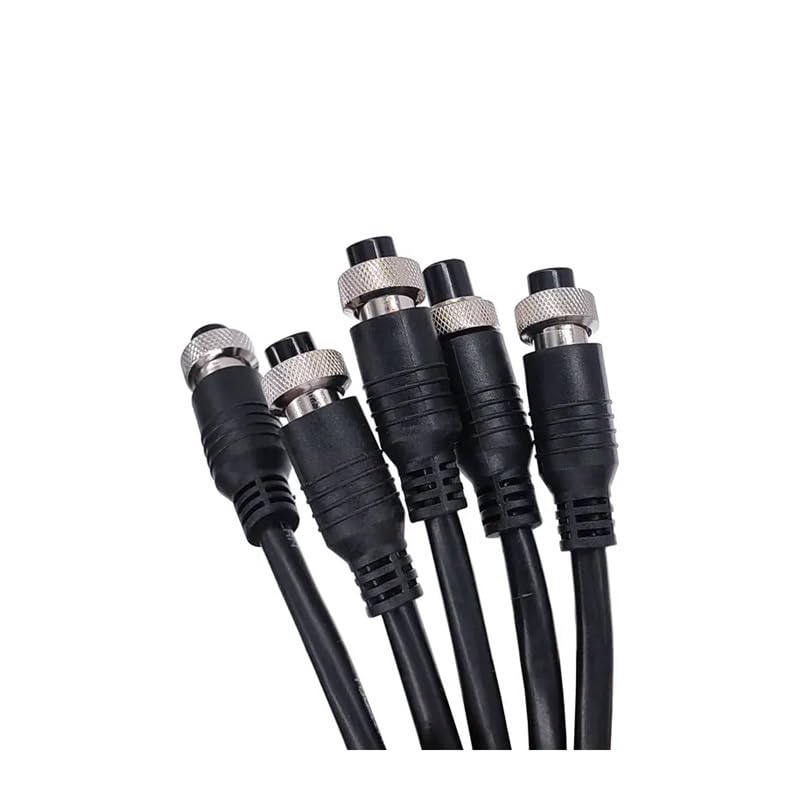 2pin 3pin 4pin 2m GX12 złącza kablowe wodoodporne złącze przedłużające kabel męski i żeński M12 5pin 6pin czarny BIANMTSW(5 pinów męski)