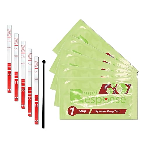 Rapid Response Xylazine Test Strips 5 Pack Detects Xylazine in Cocaine